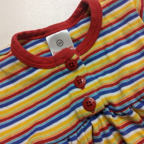 Hanna Andersson Dress Baby Girls Size 3-6m Rainbow Stripe - Picture 2 of 5
